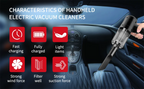 Aspirador de Mano Portátil Compacto para Coche y Hogar Multiusos