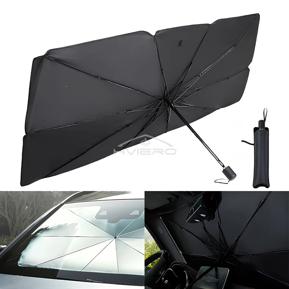 Parasol Plegable para Parabrisas de Coche Protector Solar Tipo Paraguas