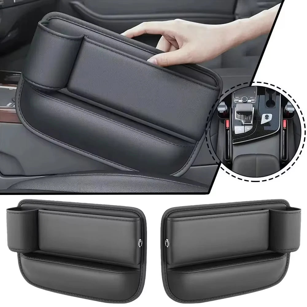 Organizador de Hueco para Asiento con Portavasos Cuero Universal Coche