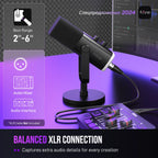 Micrófono FIFINE AmpliGame AM8 USB XLR RGB para Streaming Gaming y Grabación