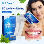 Tiras Blanqueadoras Dentales 9D Gel Efecto Blanco Higiene Oral