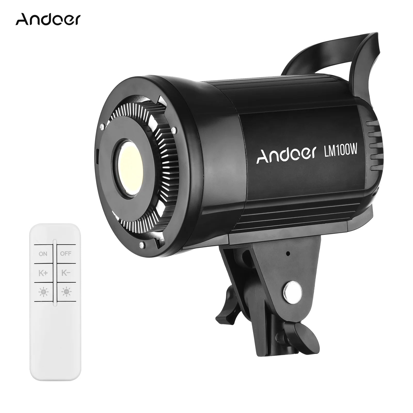 Foco LED Estudio Andoer 100W 5600K Regulable con Montura Bowens