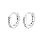 Pendientes Huggie Acero Inoxidable con Circonita Mini Aros Cartílago