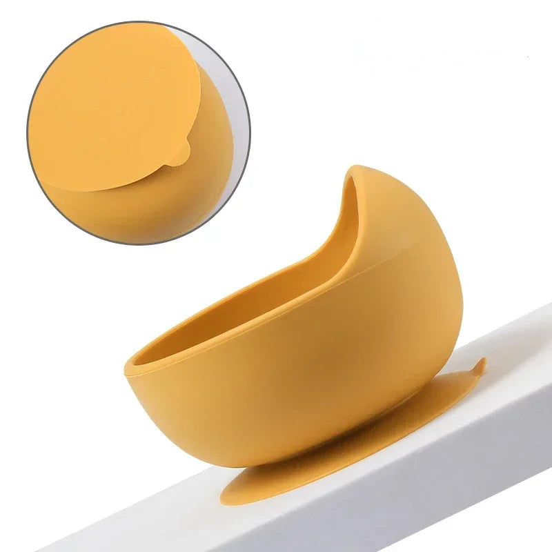 Set de Alimentación para Bebé Silicona Sin BPA con Plato Ventosa y Vaso