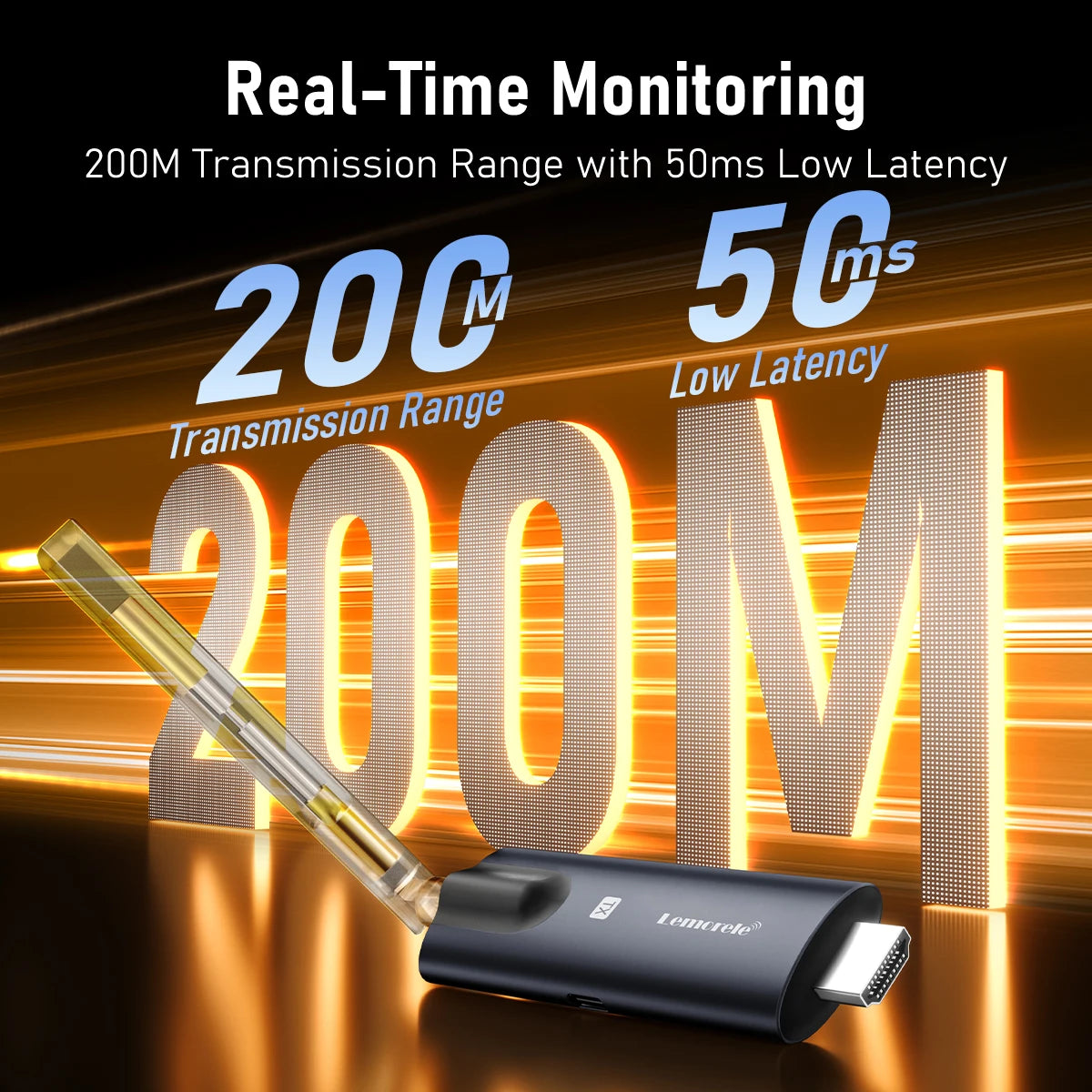 Transmisor y Receptor HDMI Inalámbrico Lemorele 5G 200M Bluetooth