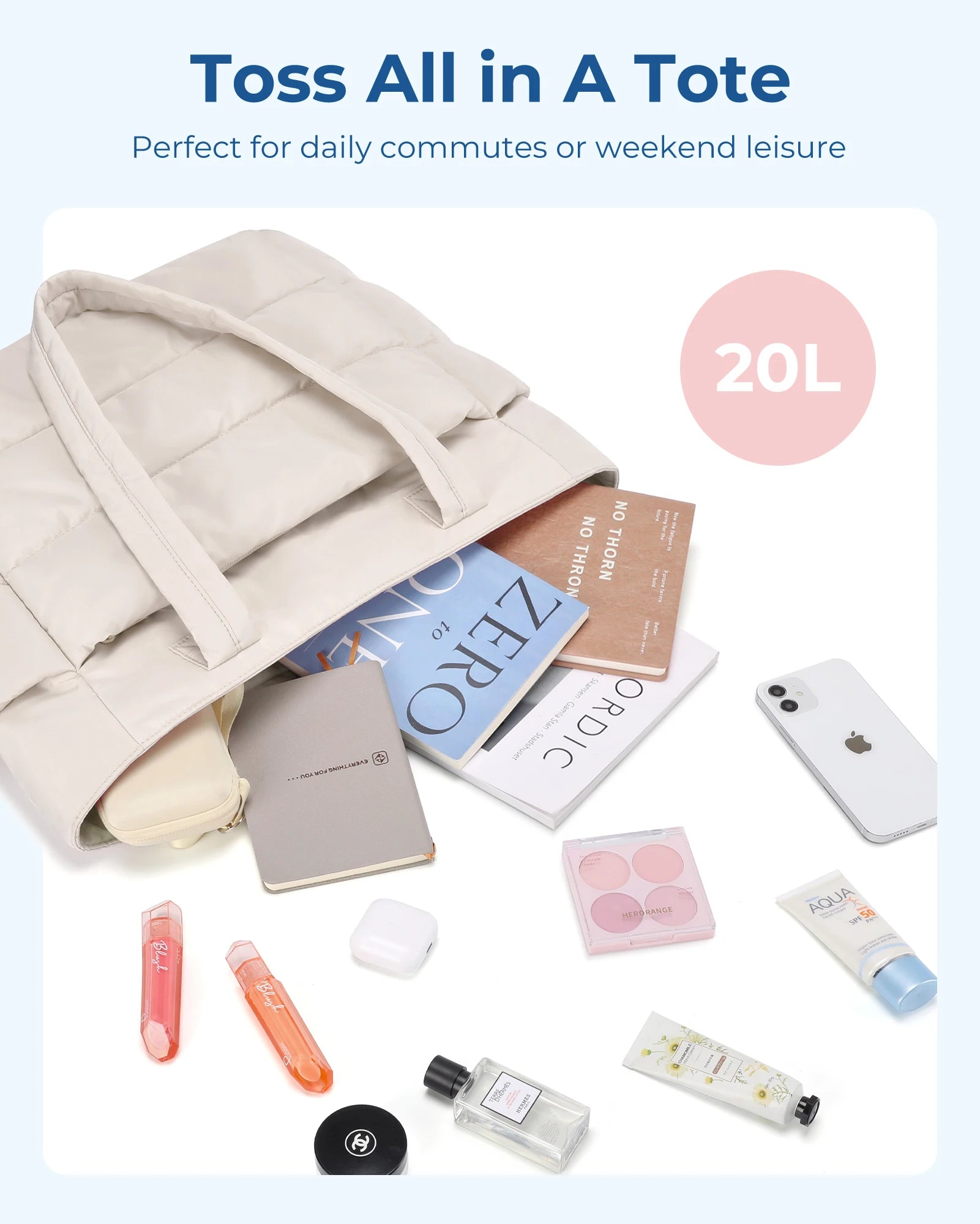Bolso Tote Mujer Gran Capacidad Versátil para Trabajo y Diario