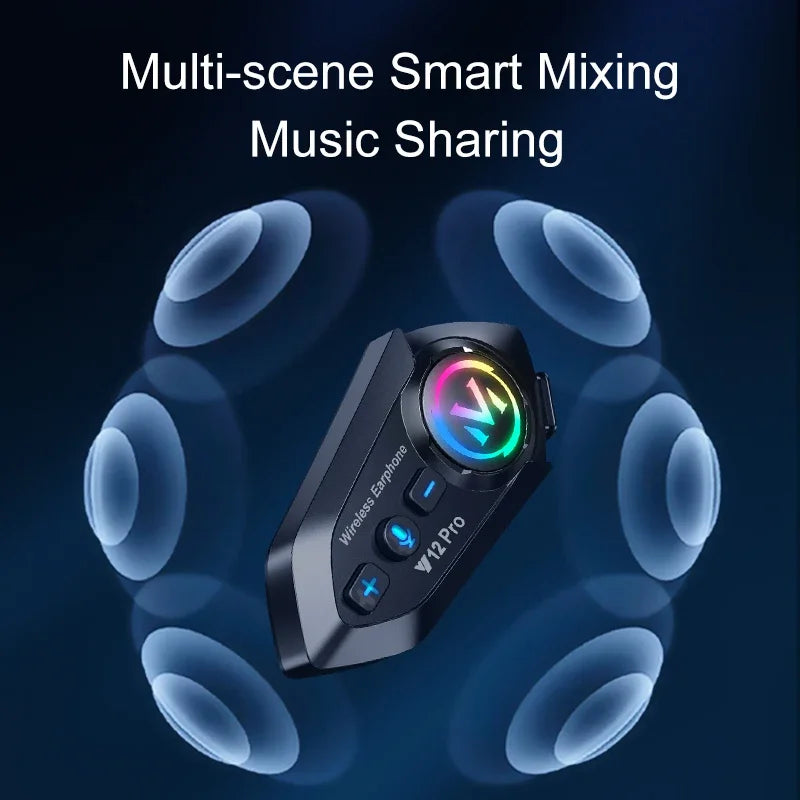 Intercomunicador Moto Y12 Pro Bluetooth con Doble Micrófono FM y Música