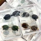 Gafas de Sol Steampunk Ovaladas Vintage Mujer UV400 Metal Retro