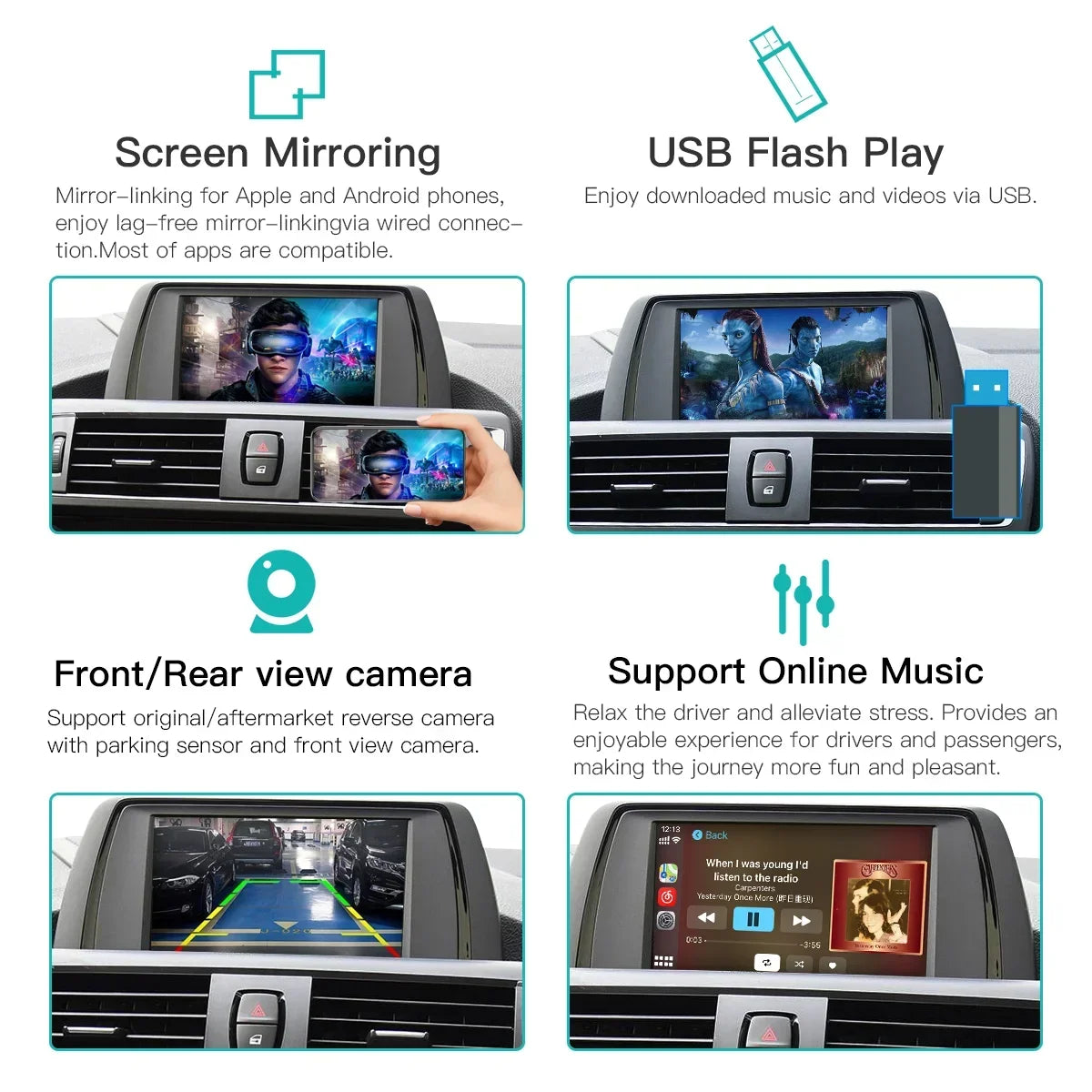 CarPlay Inalámbrico para BMW NBT EVO Serie 1-7 X1 X3 X5 MINI Plug and Play