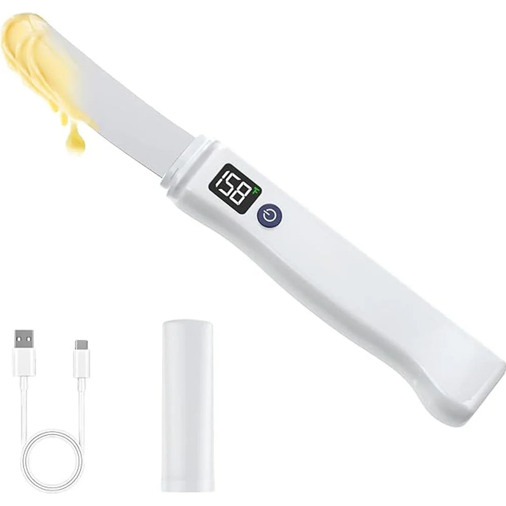 Cuchillo Eléctrico para Mantequilla Caliente Recargable USB Acero Inoxidable