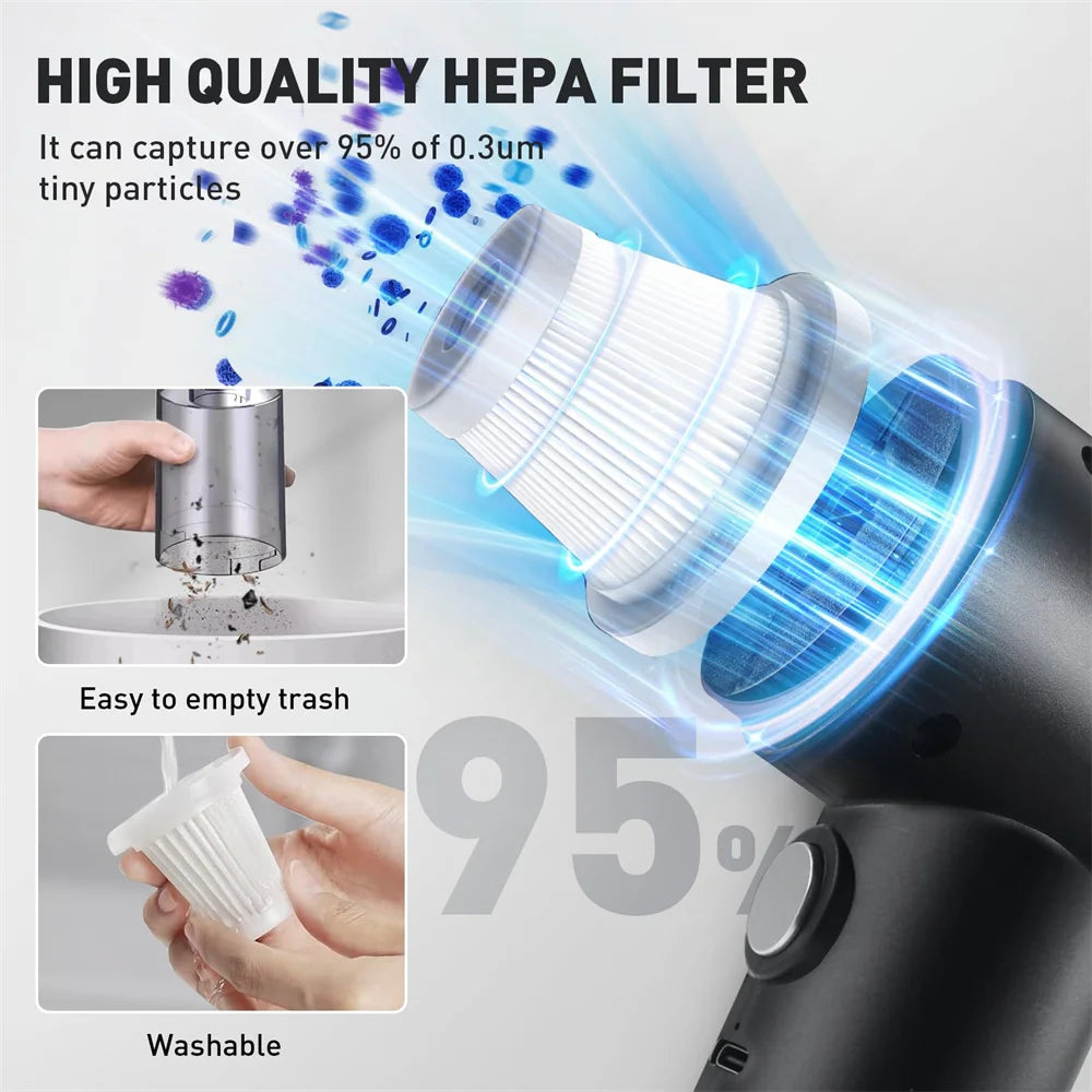 Aspirador de Mano Portátil Compacto para Coche y Hogar Multiusos