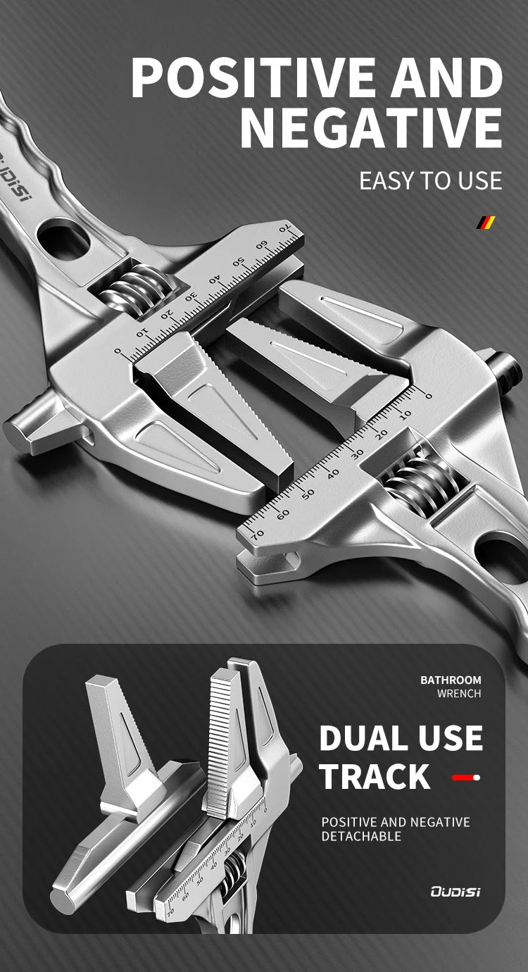 Llave Ajustable Multifunción OUDISI Gran Apertura para Fontanería