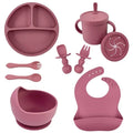 Set de Alimentación para Bebé Silicona Sin BPA con Plato Ventosa y Vaso