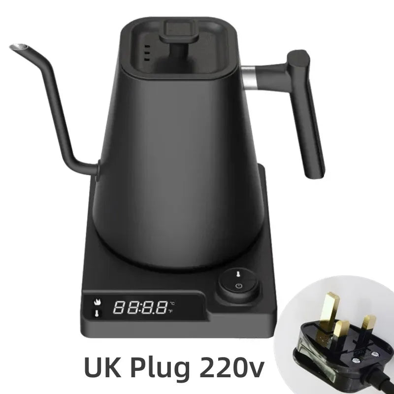 Hervidor Eléctrico Gooseneck 1200W con Control de Temperatura para Café y Té