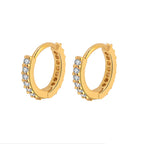 Pendientes Huggie Acero Inoxidable con Circonita Mini Aros Cartílago
