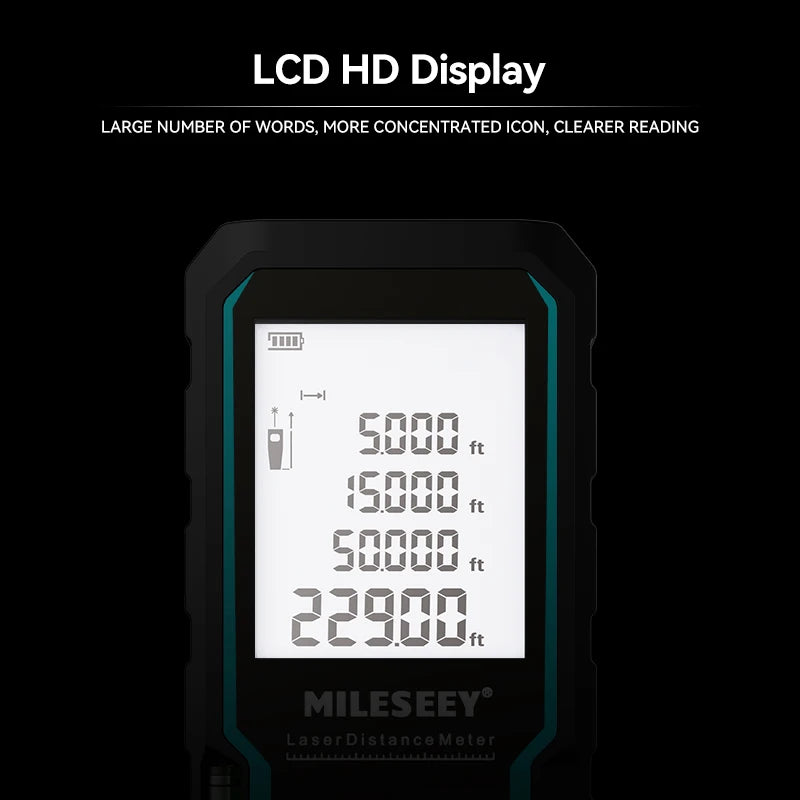 Medidor Láser MILESEEY S6 40-80M Distanciómetro Digital IP54