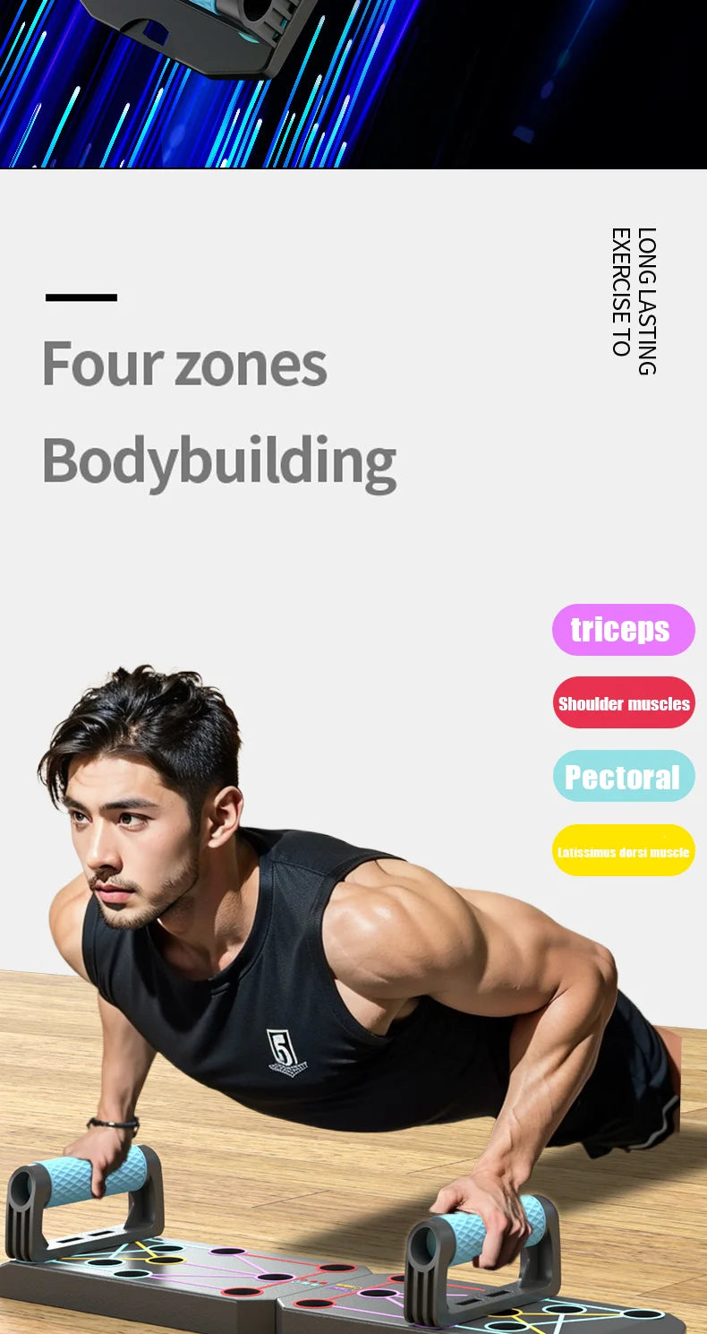 Tabla de Flexiones Multifunción Push Up Board con Soportes Entrenamiento