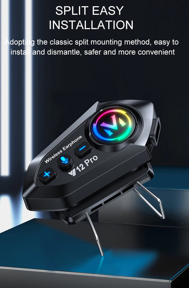 Intercomunicador Moto Y12 Pro Bluetooth con Doble Micrófono FM y Música