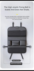 Organizador Trasero de Asiento de Coche con Mesa Plegable y Bolsillos