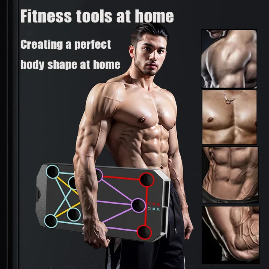 Tabla de Flexiones Multifunción Push Up Board con Soportes Entrenamiento