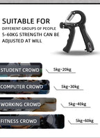 Hand Grip Ajustable 5-60kg con Contador Entrenador de Fuerza Mano y Antebrazo