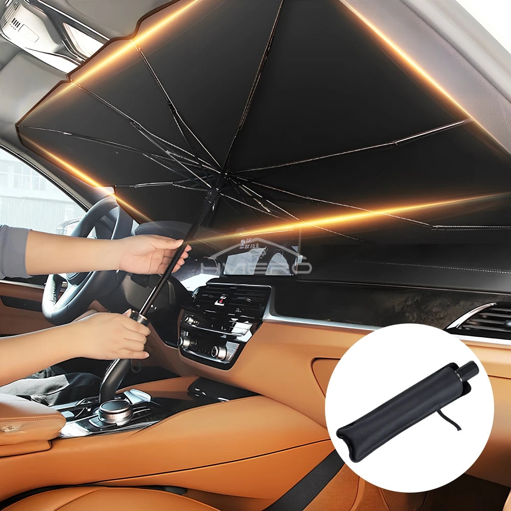 Parasol Plegable para Parabrisas de Coche Protector Solar Tipo Paraguas