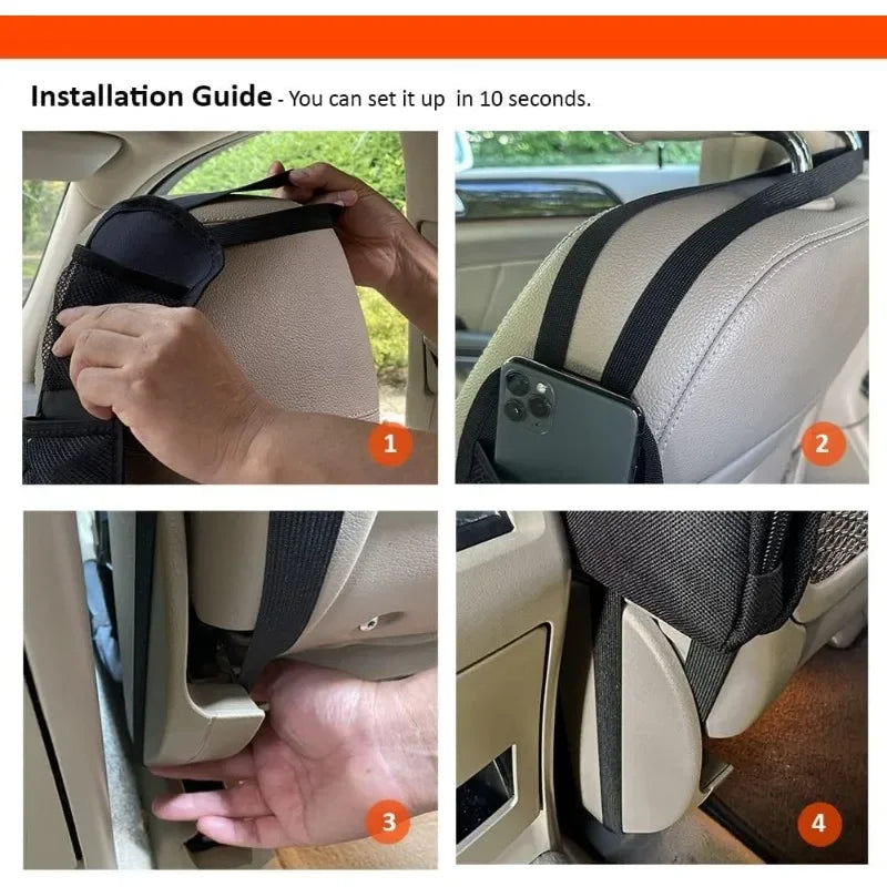 Organizador Lateral para Asiento de Coche con Bolsillos y Portaobjetos