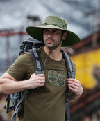 Sombrero Bucket Verano Hombre Ala Ancha Transpirable Anti UV Outdoor