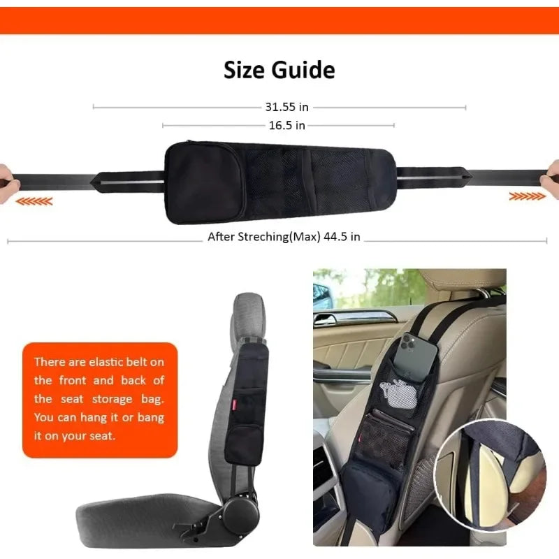 Organizador Lateral para Asiento de Coche con Bolsillos y Portaobjetos