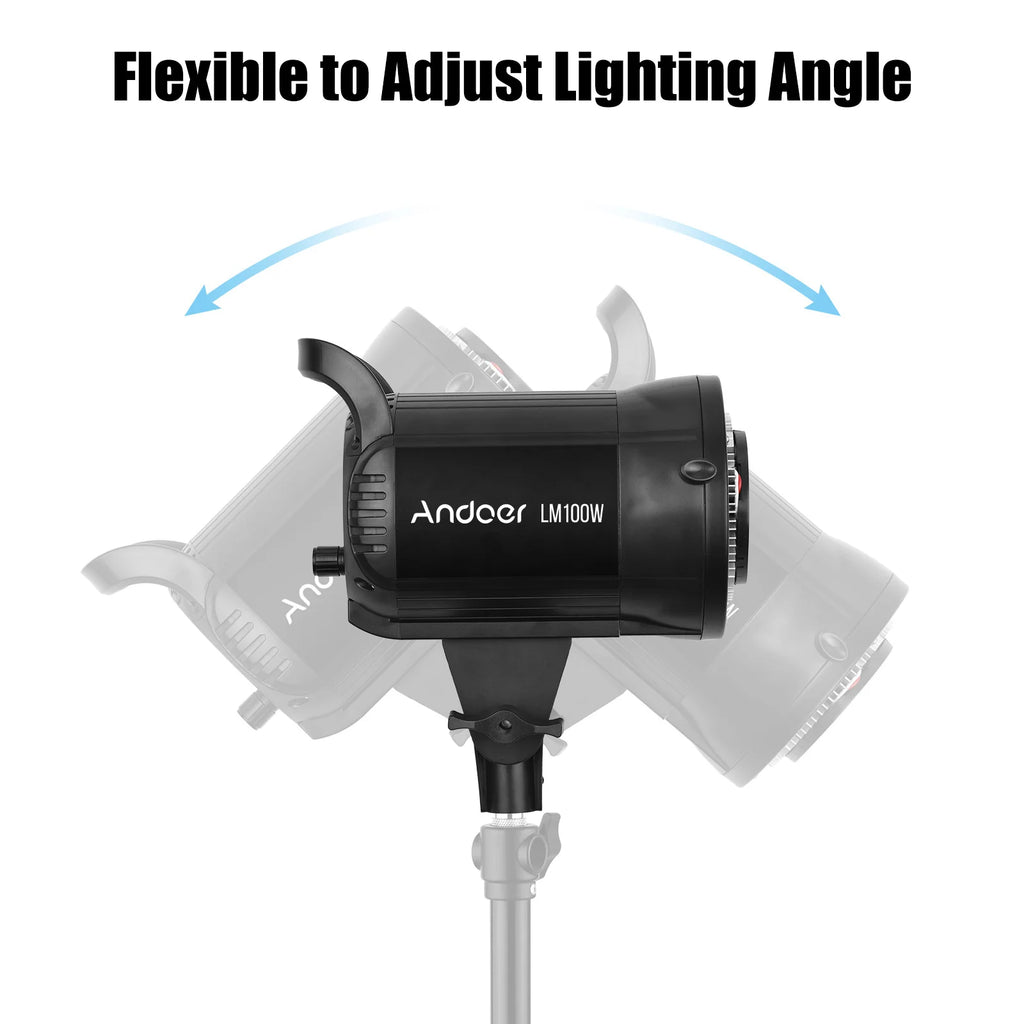 Foco LED Estudio Andoer 100W 5600K Regulable con Montura Bowens