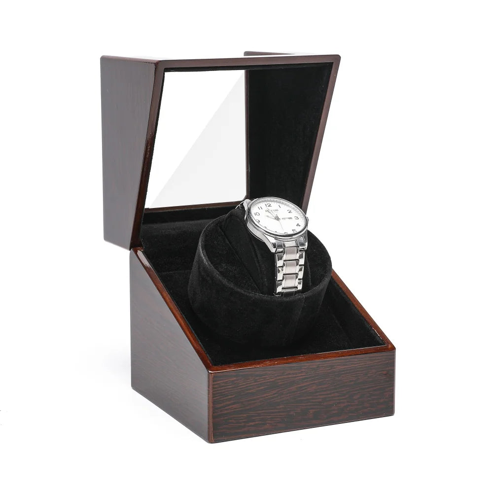Watch Winder Automático Embers Luxury Caja Madera para Reloj con Motor Mabuchi