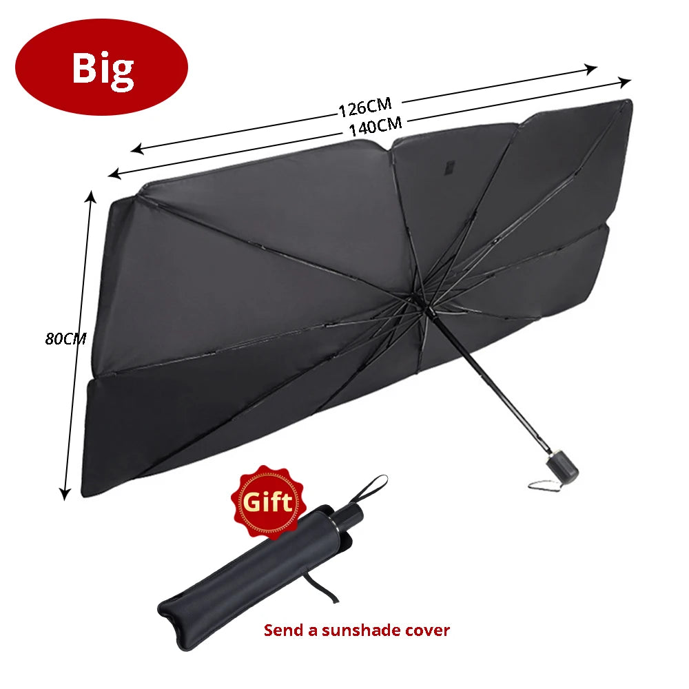 Parasol Plegable para Parabrisas de Coche Protector Solar Tipo Paraguas