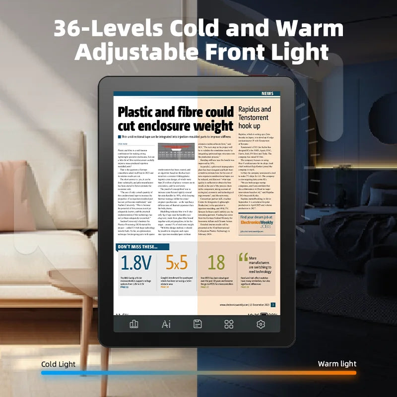 Ebook Reader Bigme B6 6” E-Ink Android 14 4GB+64GB con Luz Ajustable