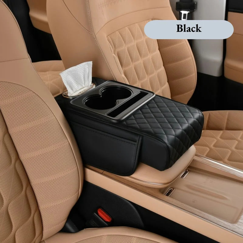 Cojín Reposabrazos para Coche con Portavasos Almohadilla Consola Central