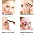 Cuchillas Faciales y de Cejas 30 Piezas Perfilador Seguro con Protector