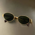 Gafas de Sol Steampunk Ovaladas Vintage Mujer UV400 Metal Retro