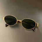 Gafas de Sol Steampunk Ovaladas Vintage Mujer UV400 Metal Retro
