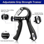 Hand Grip Ajustable 5-60kg con Contador Entrenador de Fuerza Mano y Antebrazo