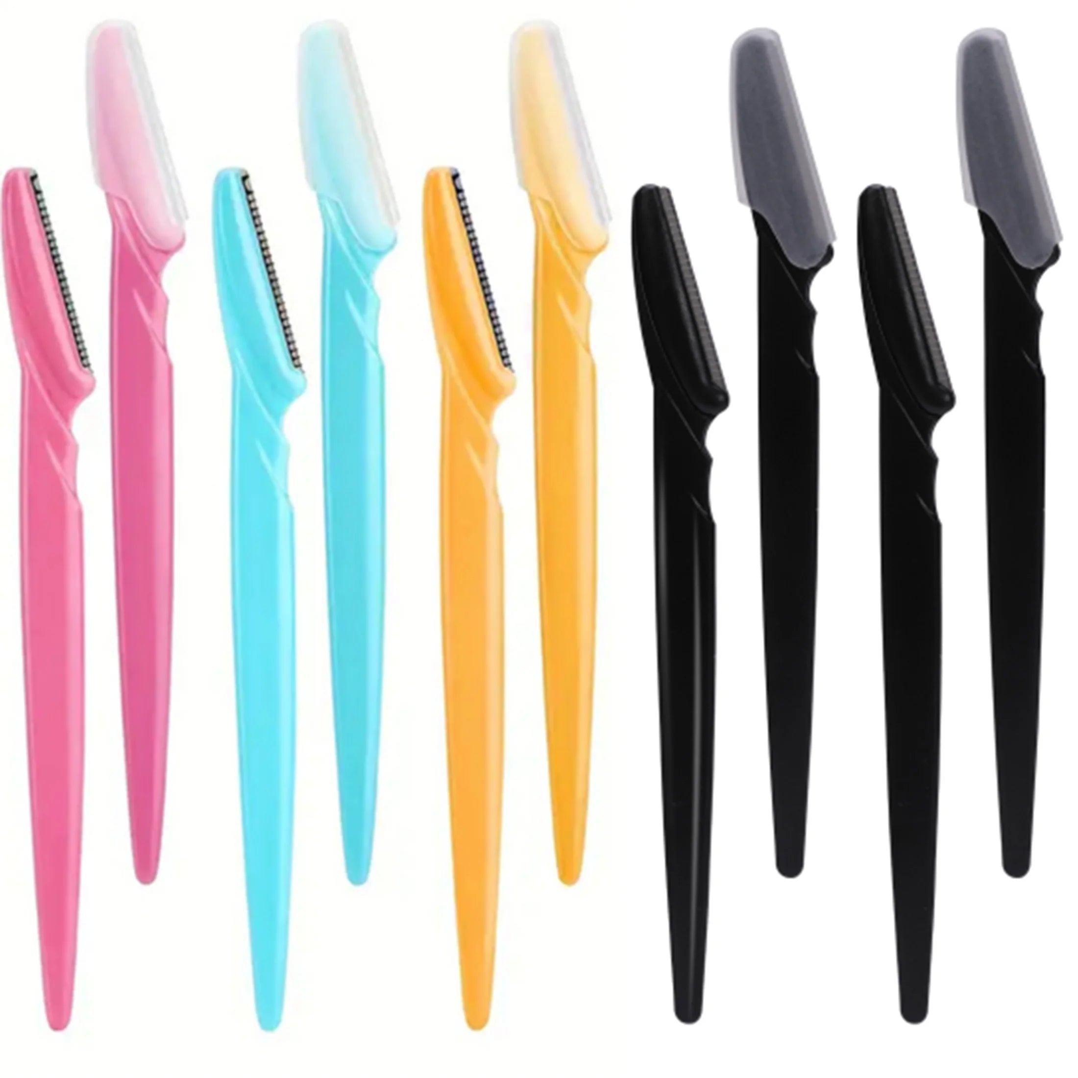 Cuchillas Faciales y de Cejas 30 Piezas Perfilador Seguro con Protector