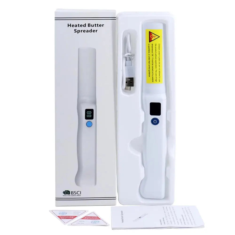 Cuchillo Eléctrico para Mantequilla Caliente Recargable USB Acero Inoxidable