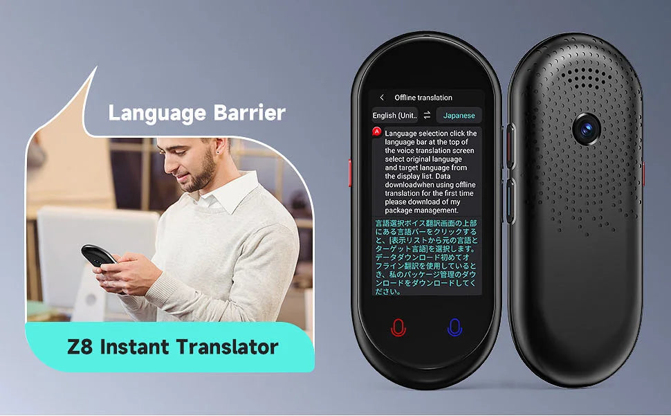 Traductor Inteligente Vormor Z8 138 Idiomas Portátil con Traducción en Tiempo Real