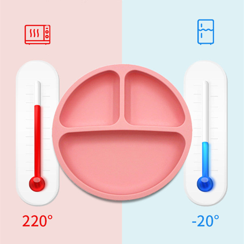Set de Alimentación para Bebé Silicona Sin BPA con Plato Ventosa y Vaso