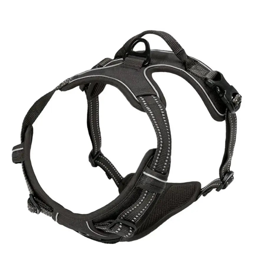Arnés Antitirones para Perro con Clip Frontal Reflectante y Asa de Control