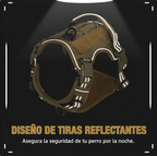 Arnés Táctico para Perro Antitirones MOLLE Ajustable Reflectante