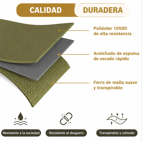 Arnés Táctico para Perro Antitirones MOLLE Ajustable Reflectante
