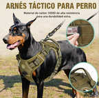 Arnés Táctico para Perro Antitirones MOLLE Ajustable Reflectante