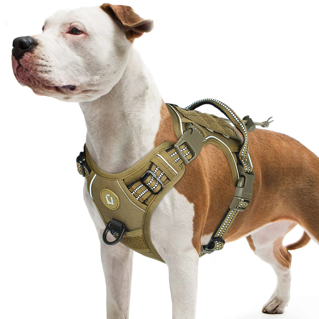 Arnés Táctico para Perro Antitirones MOLLE Ajustable Reflectante