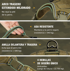 Arnés Táctico para Perro Antitirones MOLLE Ajustable Reflectante