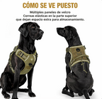Arnés Táctico para Perro Antitirones MOLLE Ajustable Reflectante