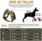 Arnés Táctico para Perro Antitirones MOLLE Ajustable Reflectante